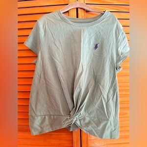 Polo by Ralph Lauren Sage Green Short Sleeve Tee with Purple Pony
